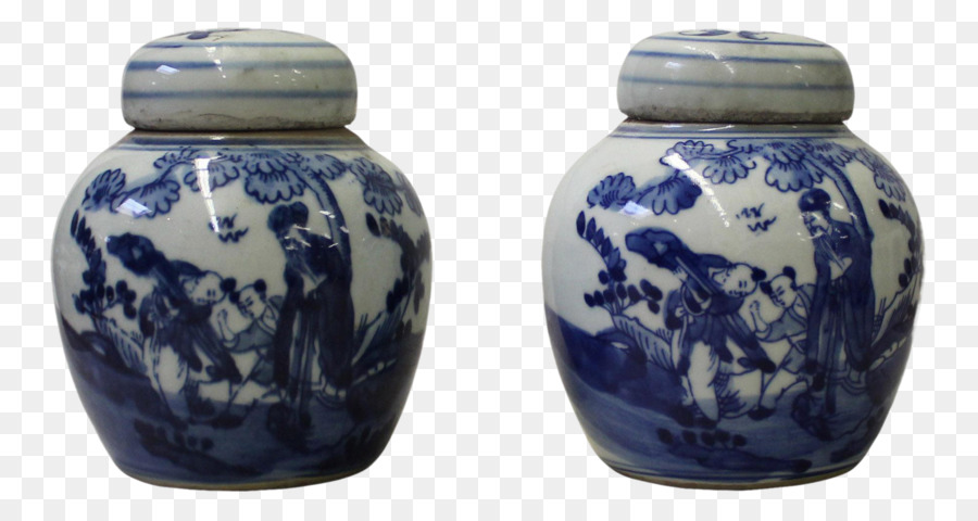 Tarros Azules Y Blancos，Porcelana PNG