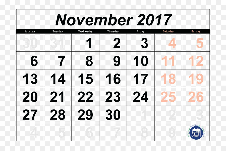 Calendario，Noviembre PNG