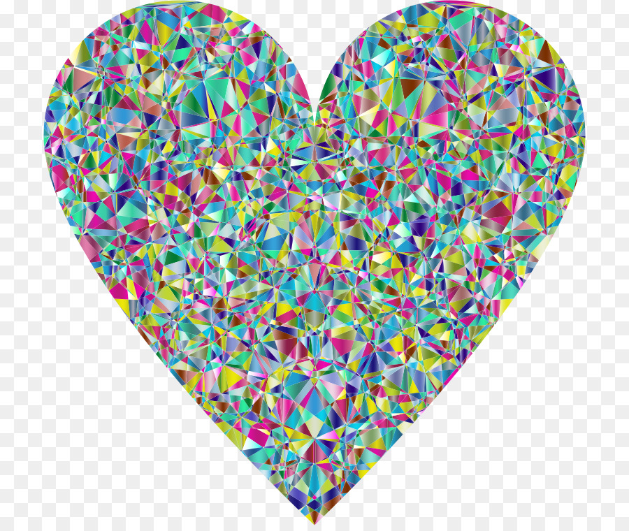 Corazón Colorido，Mosaico PNG