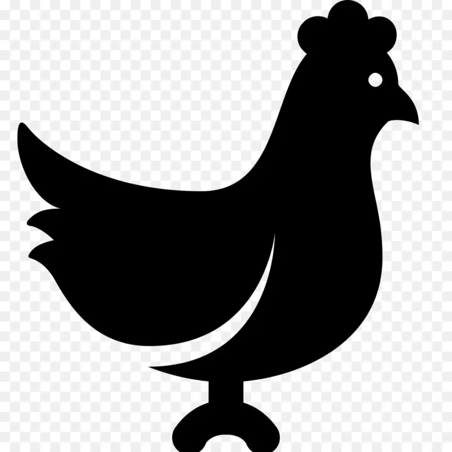 Silueta De Pollo，Aves De Corral PNG