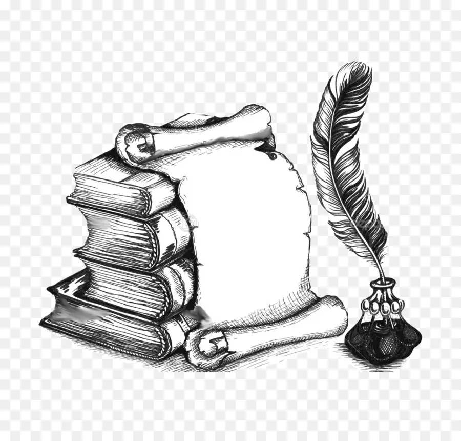 Libros Y Pluma，Voluta PNG