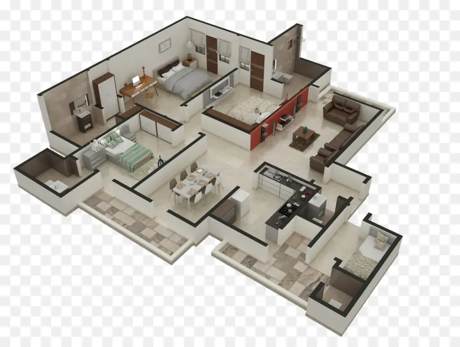 Plano De Casa 3d，Interior PNG