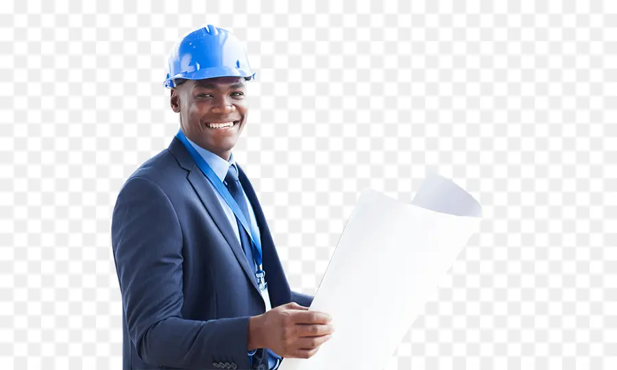 Ingeniero Con Plano，Casco PNG