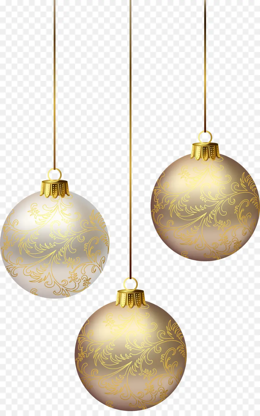 Adornos Navideños，Oro PNG