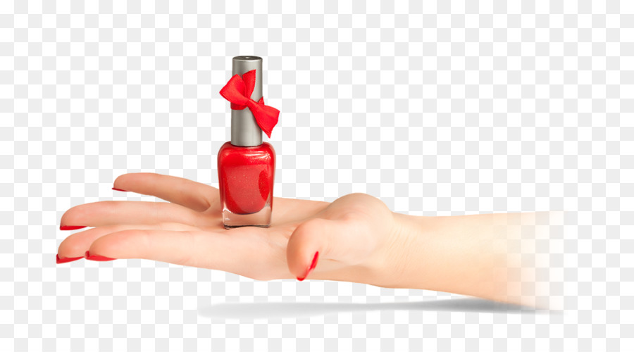 Esmalte De Uñas Rojo，Mano PNG