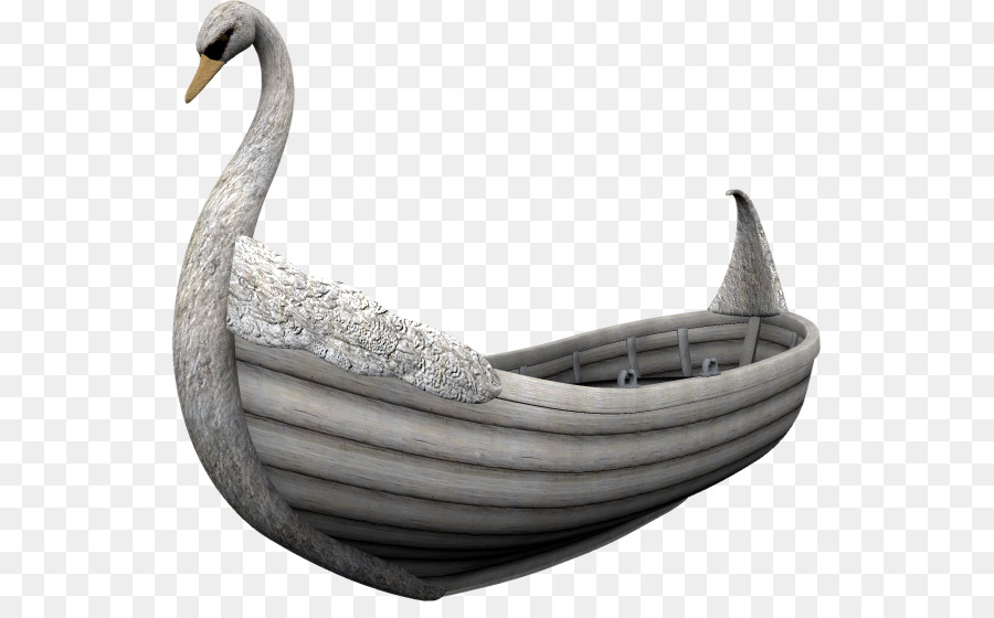 Barco Cisne，De Madera PNG