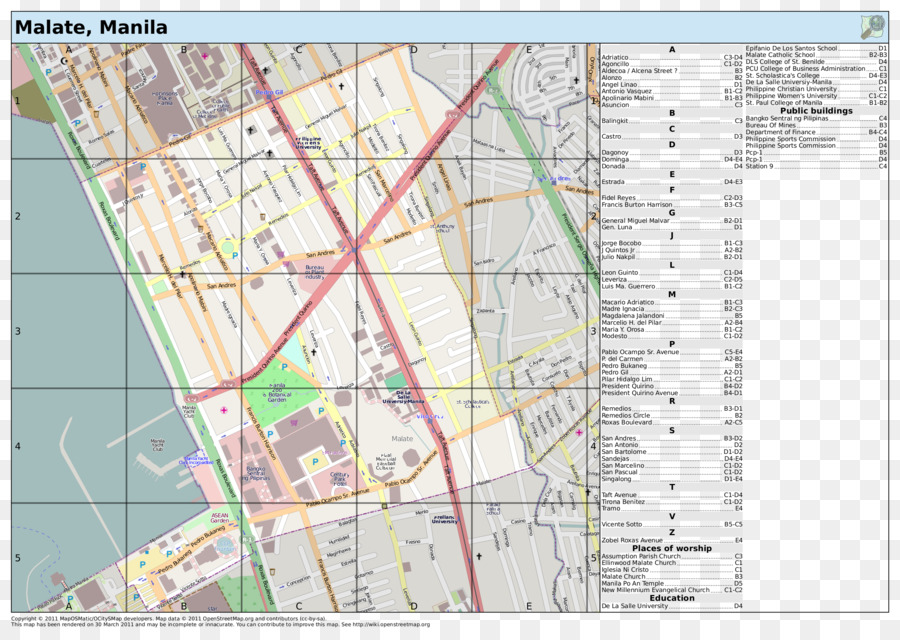 Mapa，Malate Manila PNG