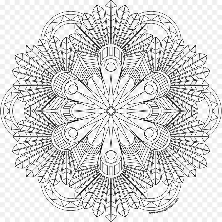 Mandala，Libro De Colorear PNG