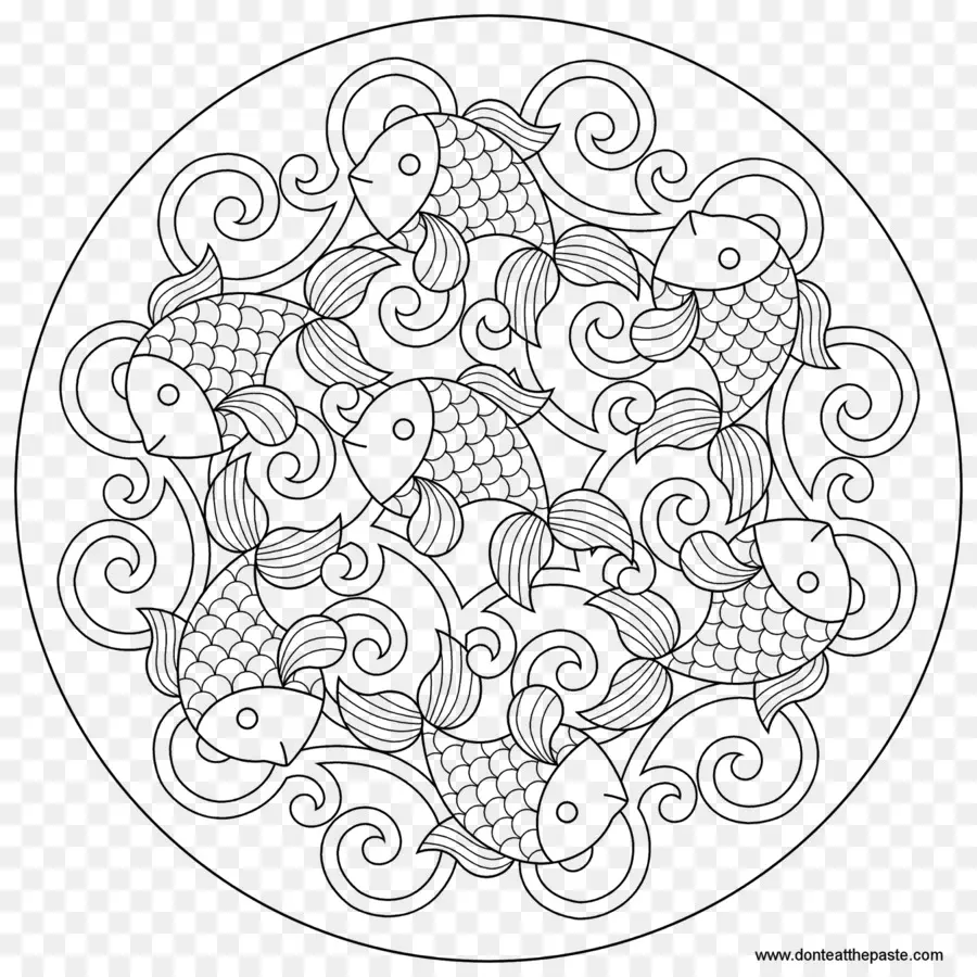 Mandala，Libro De Colorear PNG