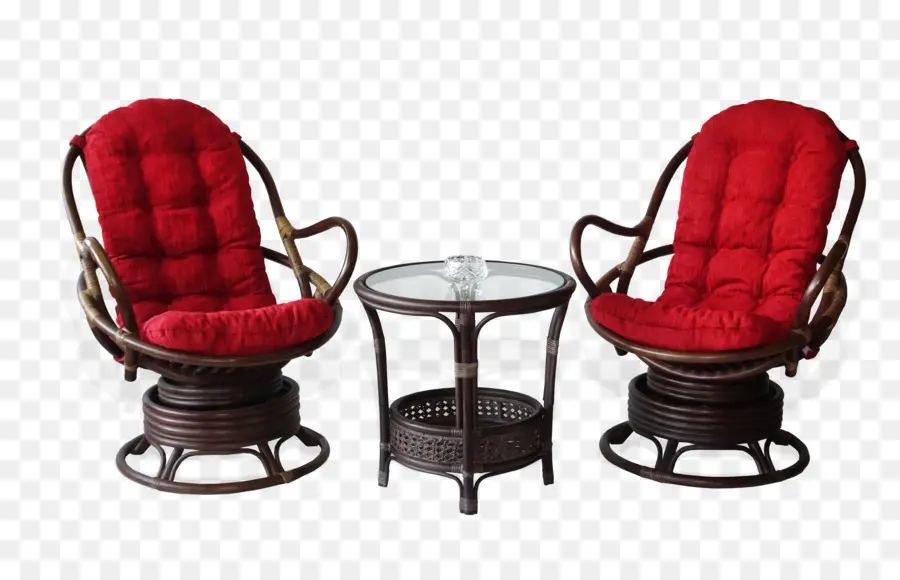 Sillas Acolchadas Rojas，Muebles PNG