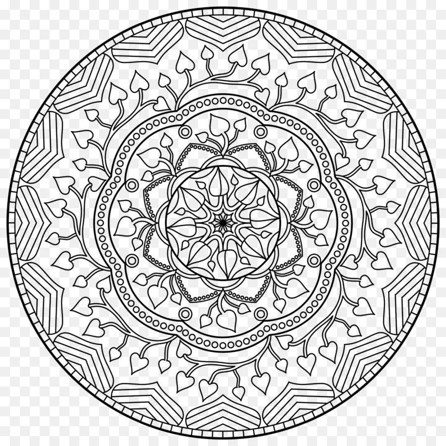 Mandala，Libro De Colorear PNG