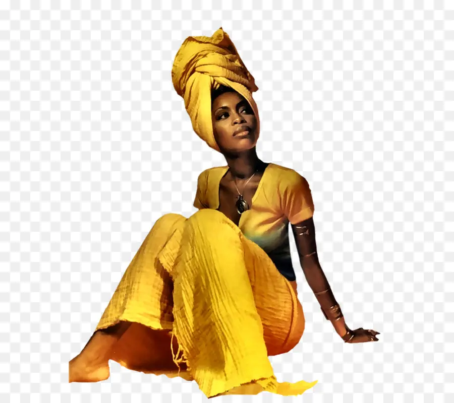 Mujer De Amarillo，Sesión PNG