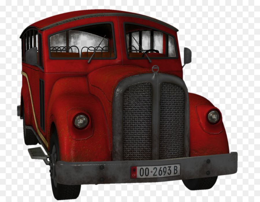 Autobús Antiguo，Rojo PNG