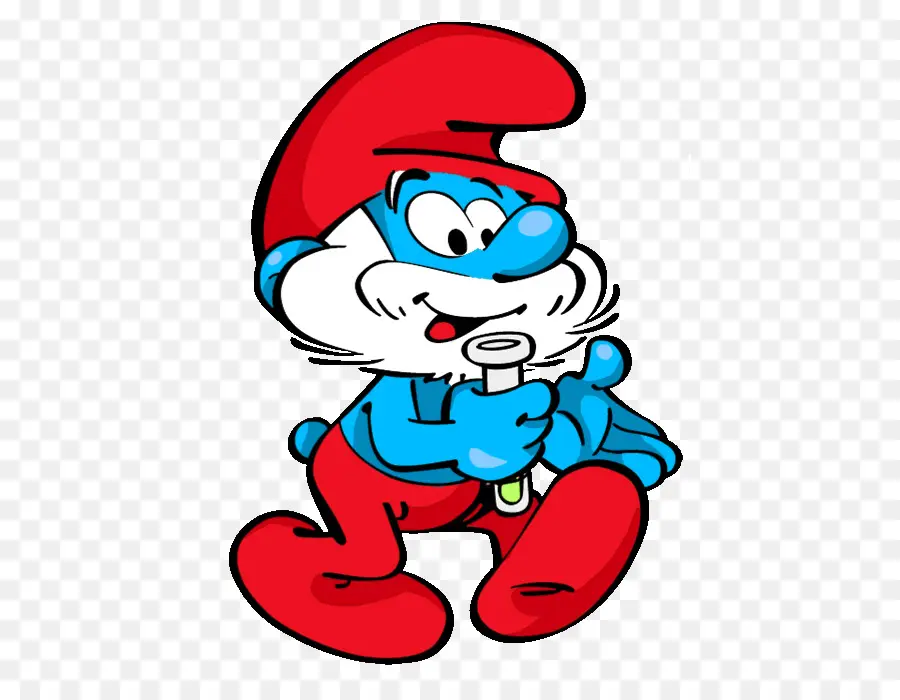 Personaje De Dibujos Animados Azul，Sombrero Rojo PNG