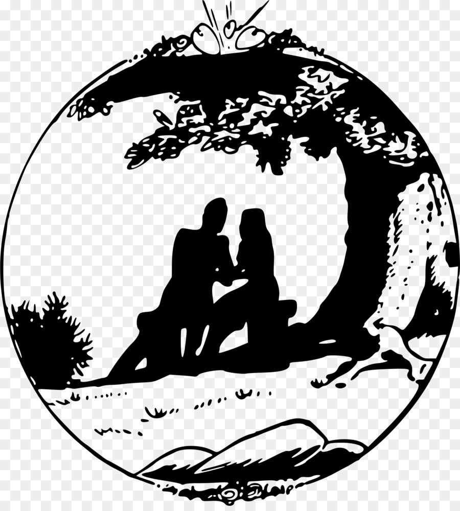 Pareja Silueta，Árbol PNG