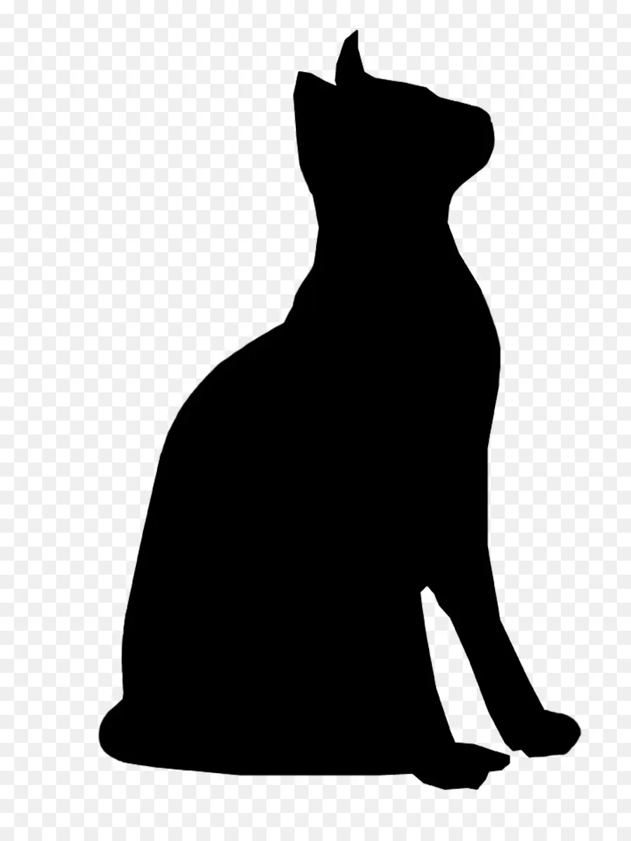 Silueta De Gato Negro，Mascota PNG