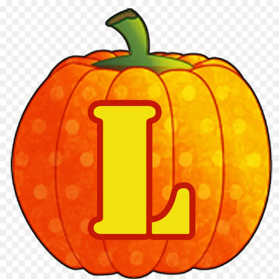 Calabaza Con Letra L，Carta PNG