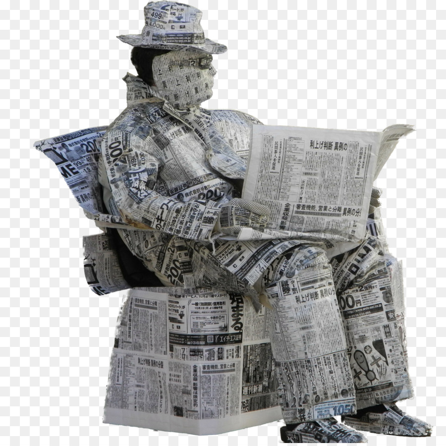 Hombre Del Periódico，Lectura PNG