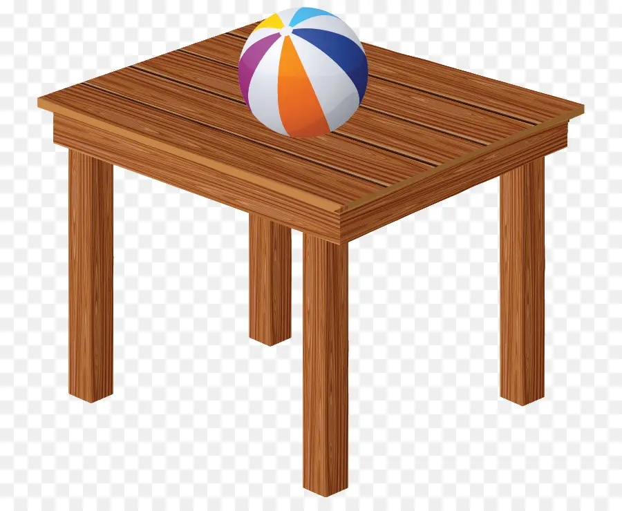 Mesa Con Pelota，De Madera PNG