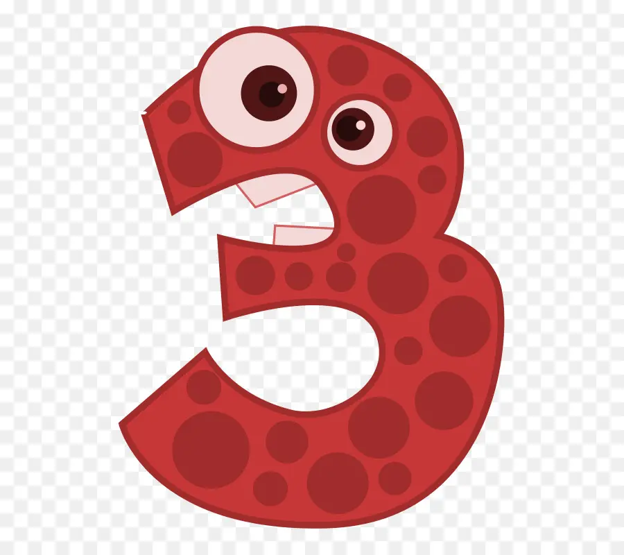 Numero 3，Rojo PNG