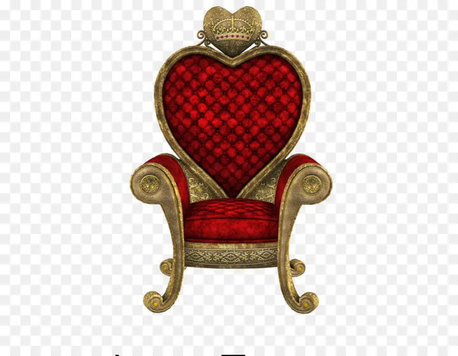 Silla Corazón，Rojo PNG