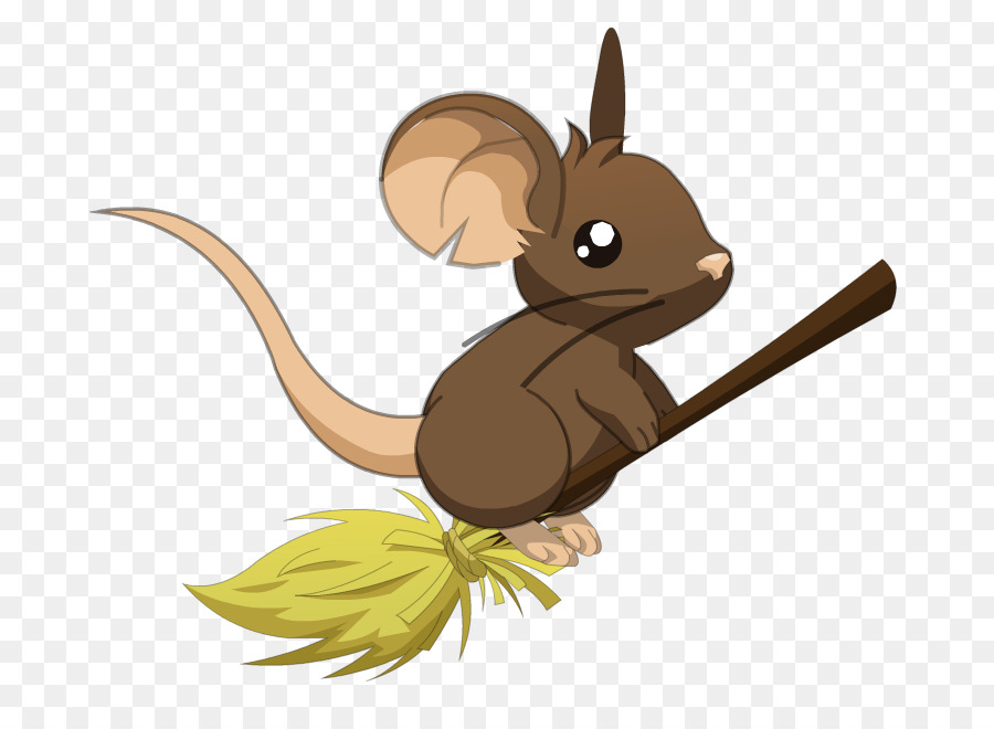 Ratón En Escoba，Animal PNG