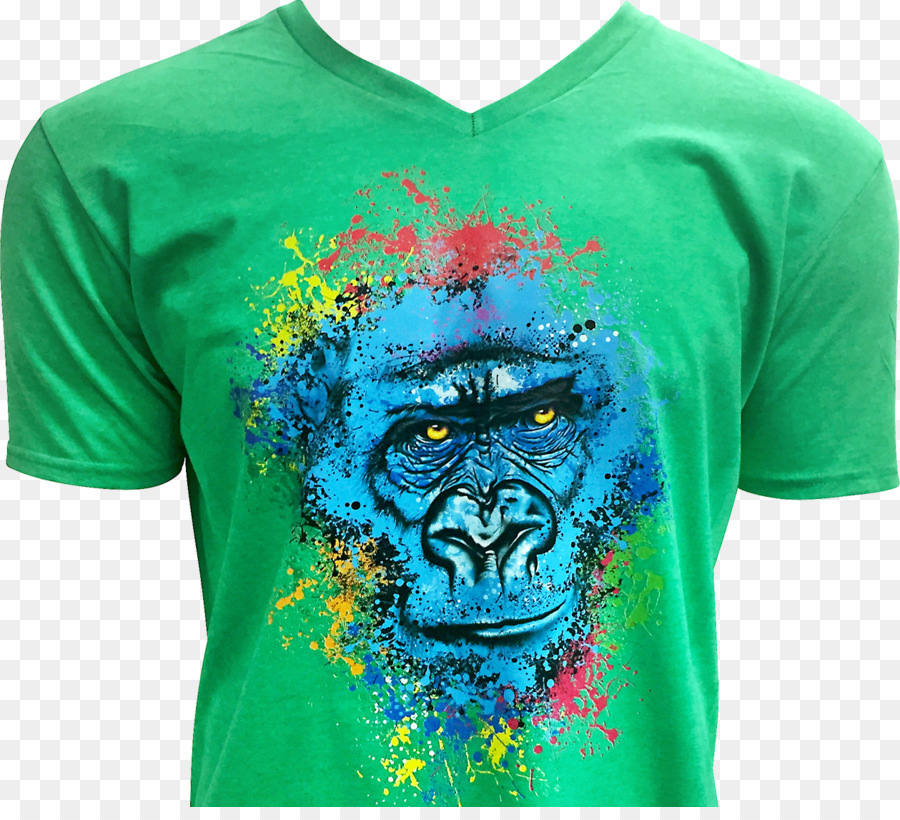 Camiseta Verde，Gorila PNG