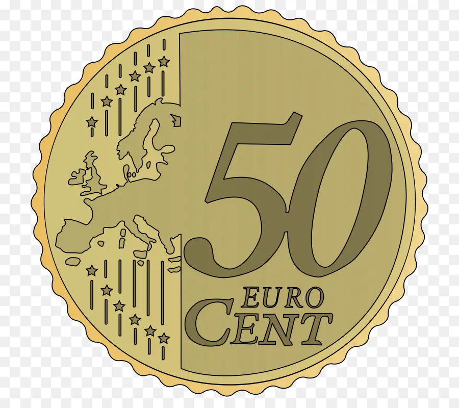 Moneda De 50 Céntimos De Euro，Dinero PNG