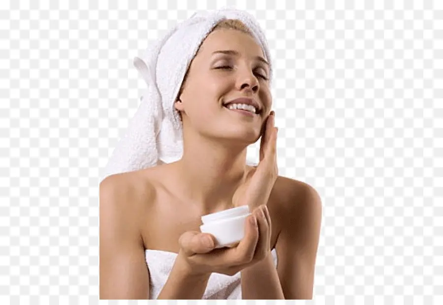 Mujer Con Crema，Protección De La Piel PNG