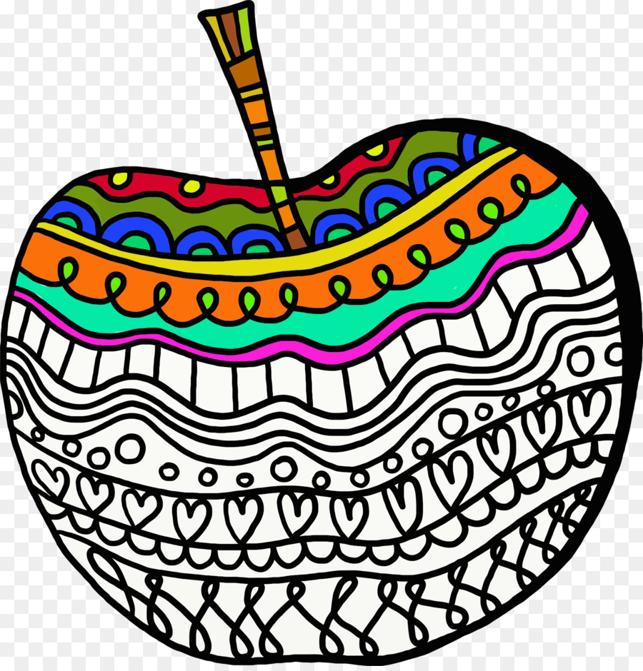 Manzana Colorida，Fruta PNG