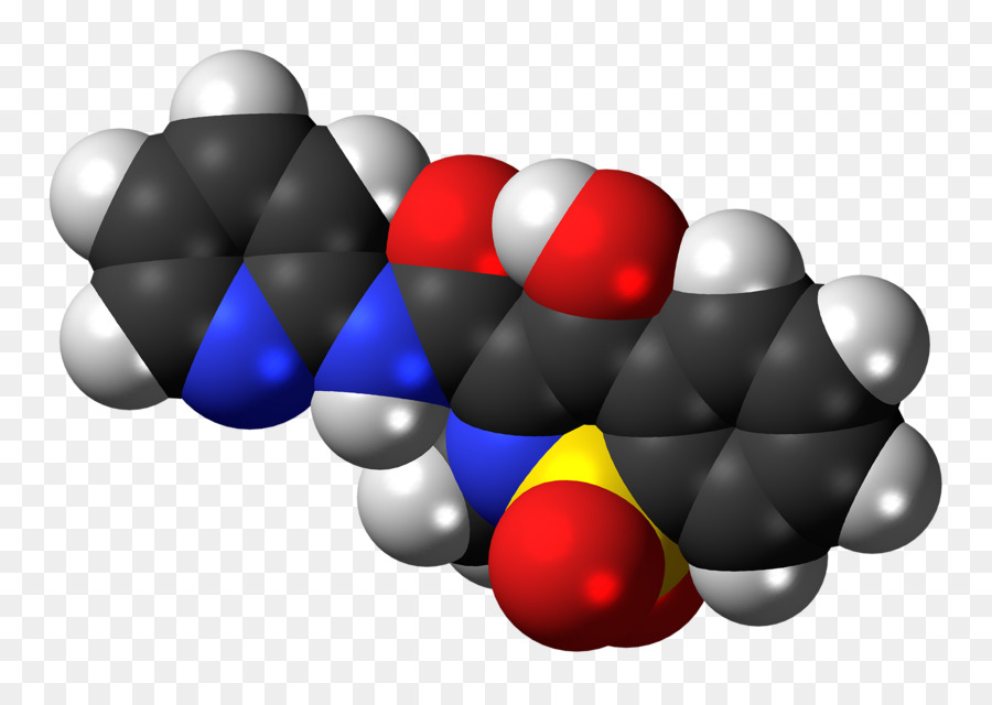 Piroxicam，Spacefilling Modelo PNG