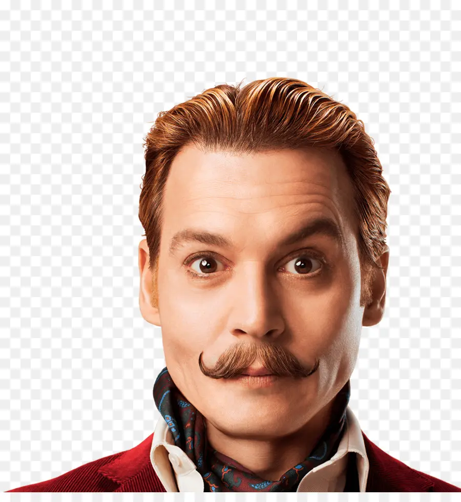 Hombre Con Bigote，Traje Rojo PNG