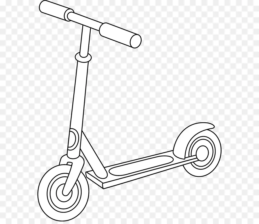 Kick Scooter，Libro Para Colorear PNG