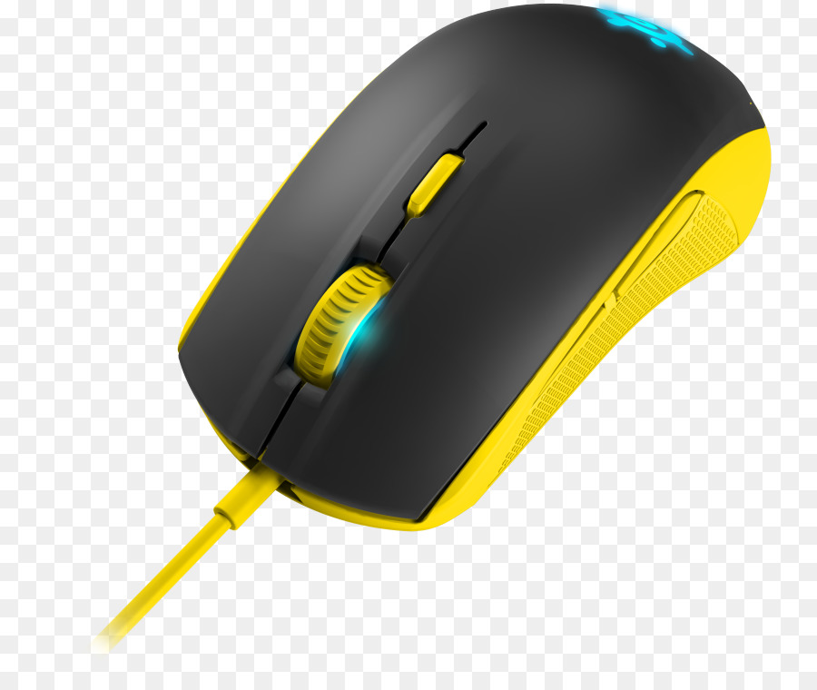 El Ratón De La Computadora，Amarillo PNG