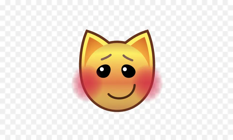 Emoji De Gato Sonrojado，Lindo PNG