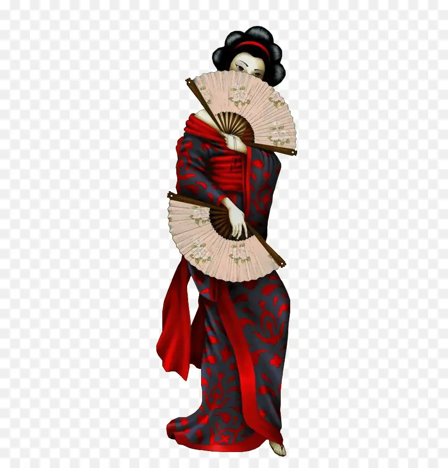 Geisha，Admirador PNG