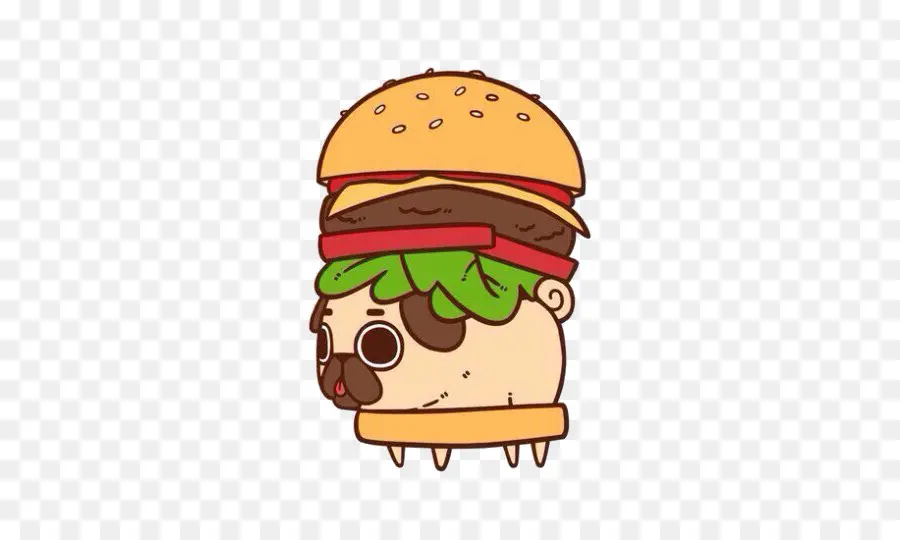 Hamburguesa，Pug PNG