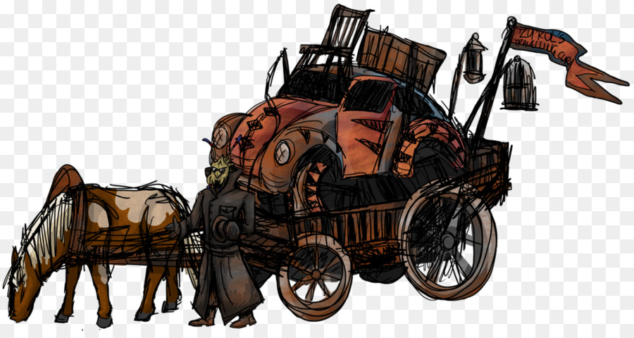 Carro，Caballo PNG