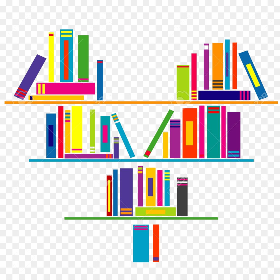 Libros Coloridos，Estante PNG