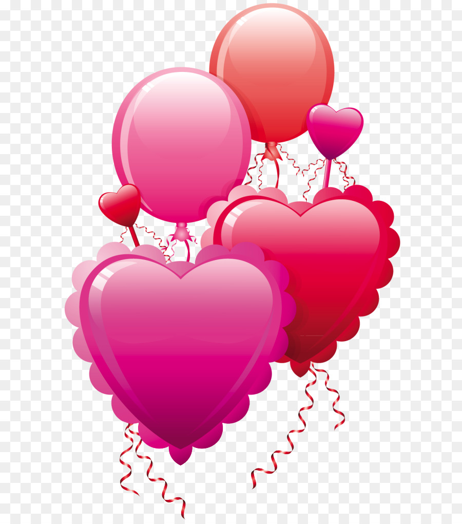 Globos De Corazon，Copas PNG