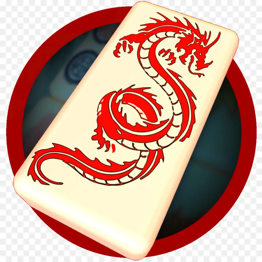 Azulejo Mahjong，Dragón PNG