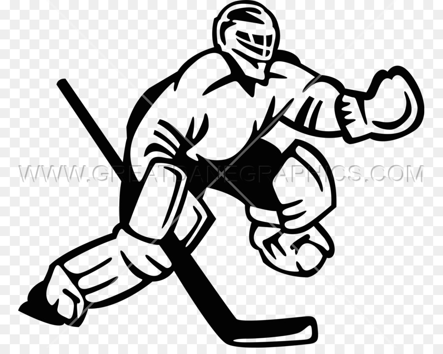 Jugador De Hockey，En Blanco Y Negro PNG