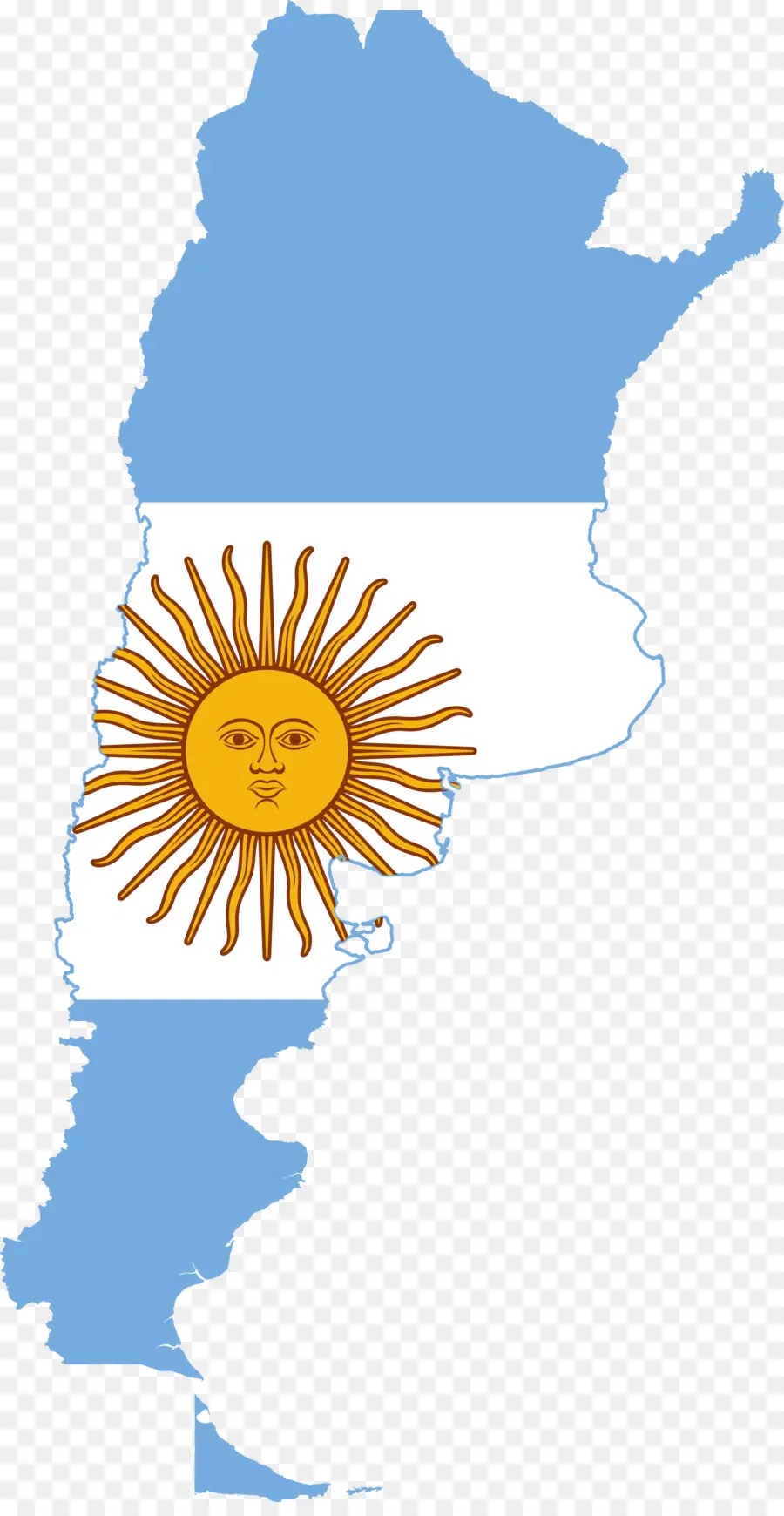 Mapa De Argentina Con Bandera，País PNG