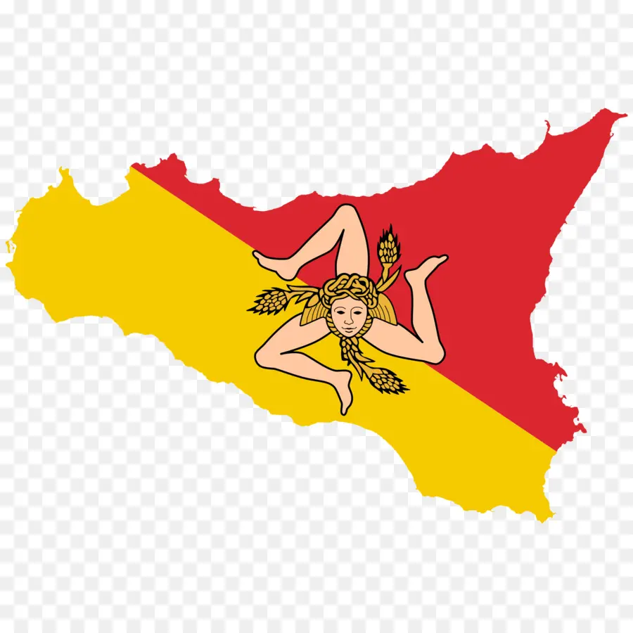 Regiones De Italia，Bandera De Sicilia PNG