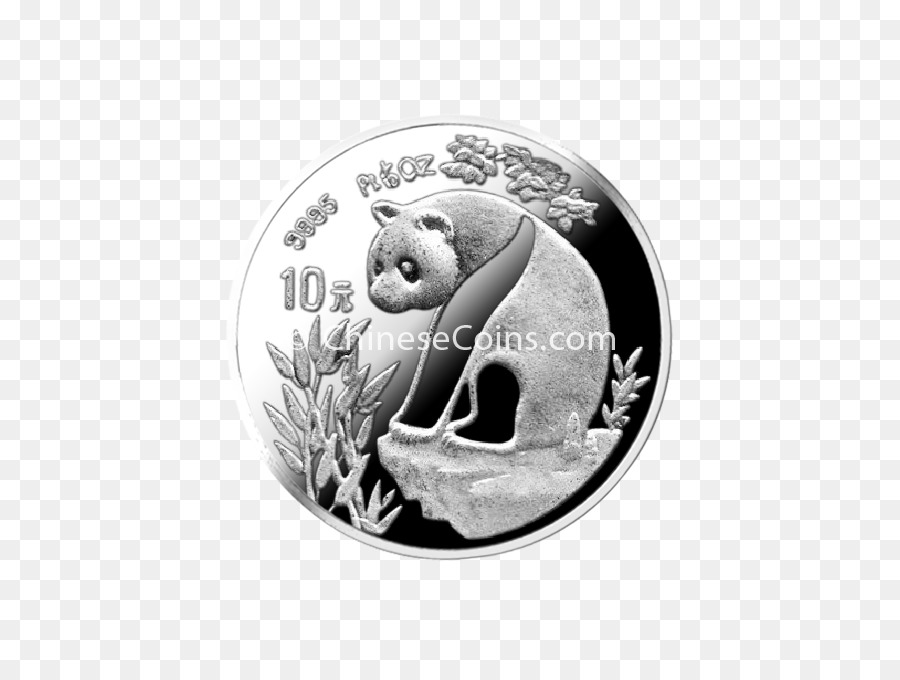 Moneda，Plata Chino Panda PNG