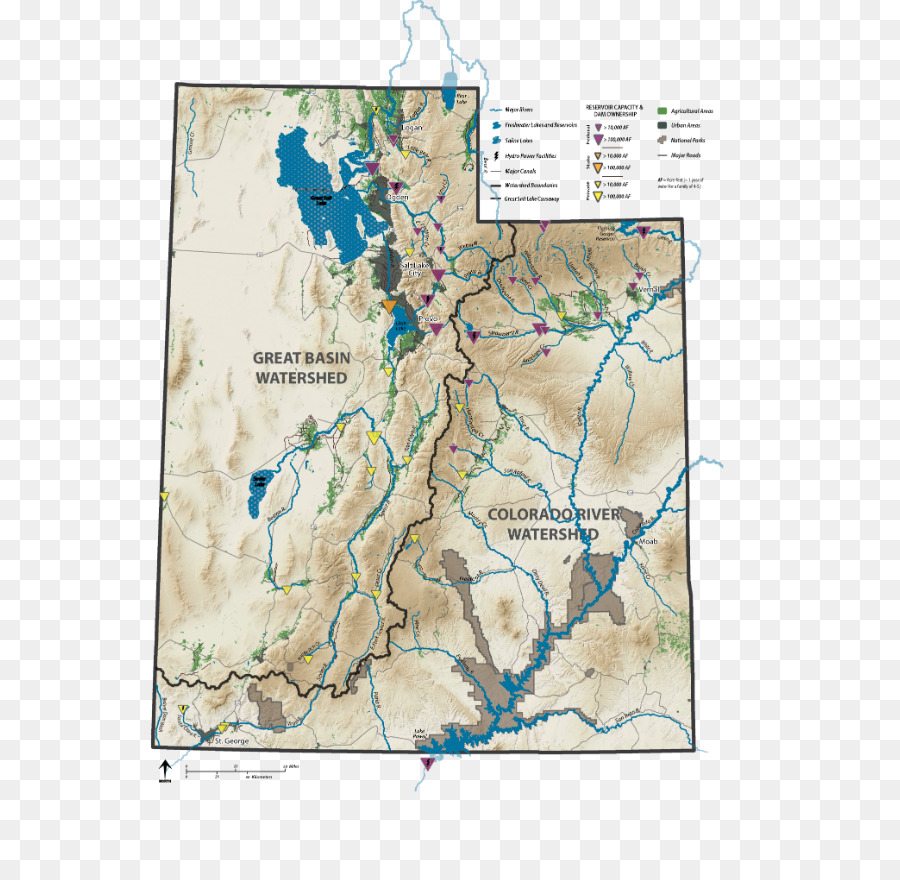 Mapa De Utah，Cuenca PNG