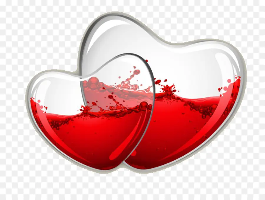 Corazón Con Líquido，Rojo PNG