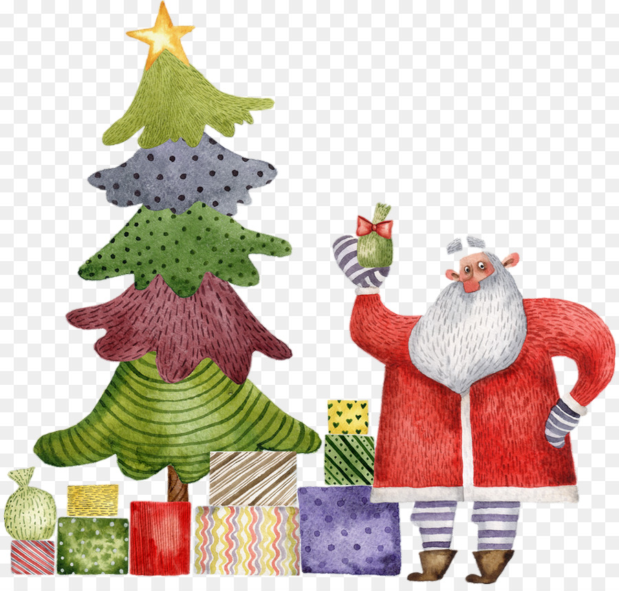 Papá Noel，Árbol De Navidad PNG