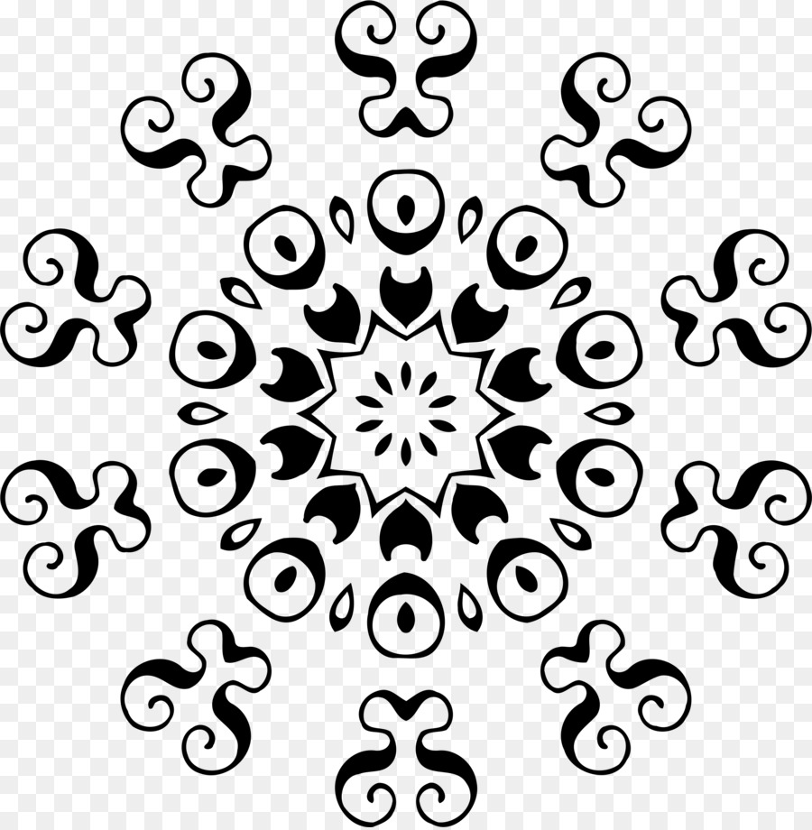 Mandala，En Blanco Y Negro PNG