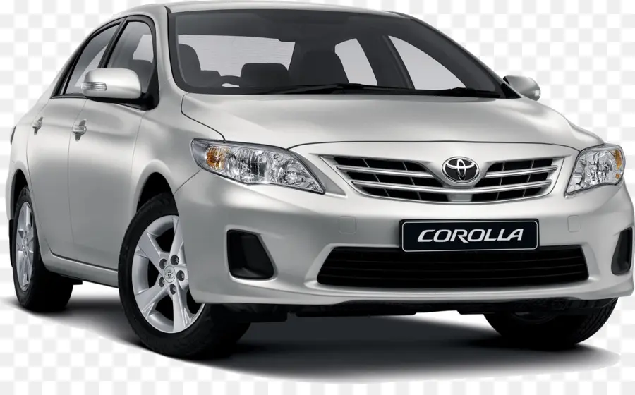 Toyota Corolla Plateado，Vehículo PNG